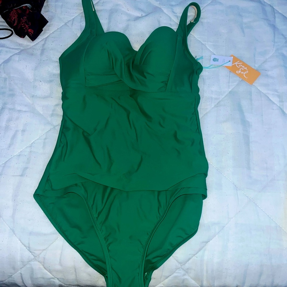 Green swim suit